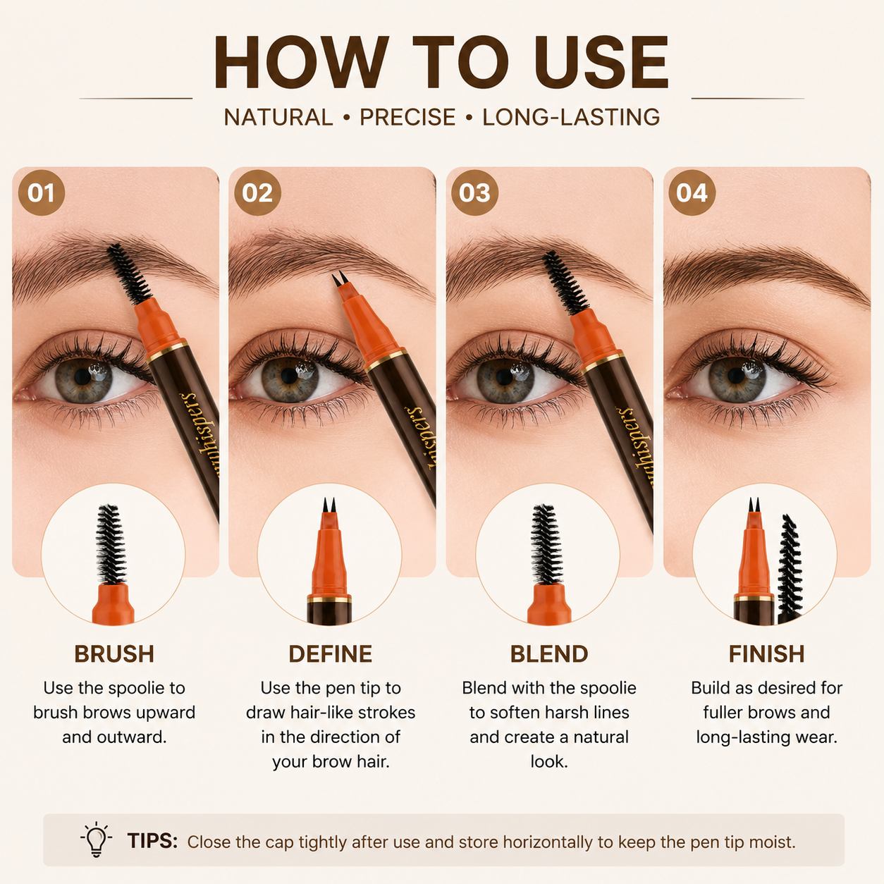 Last Day Buy 1 Get 1 Free✨Aurawhispers 2-Tip UltraFine Pen - Eyebrows
