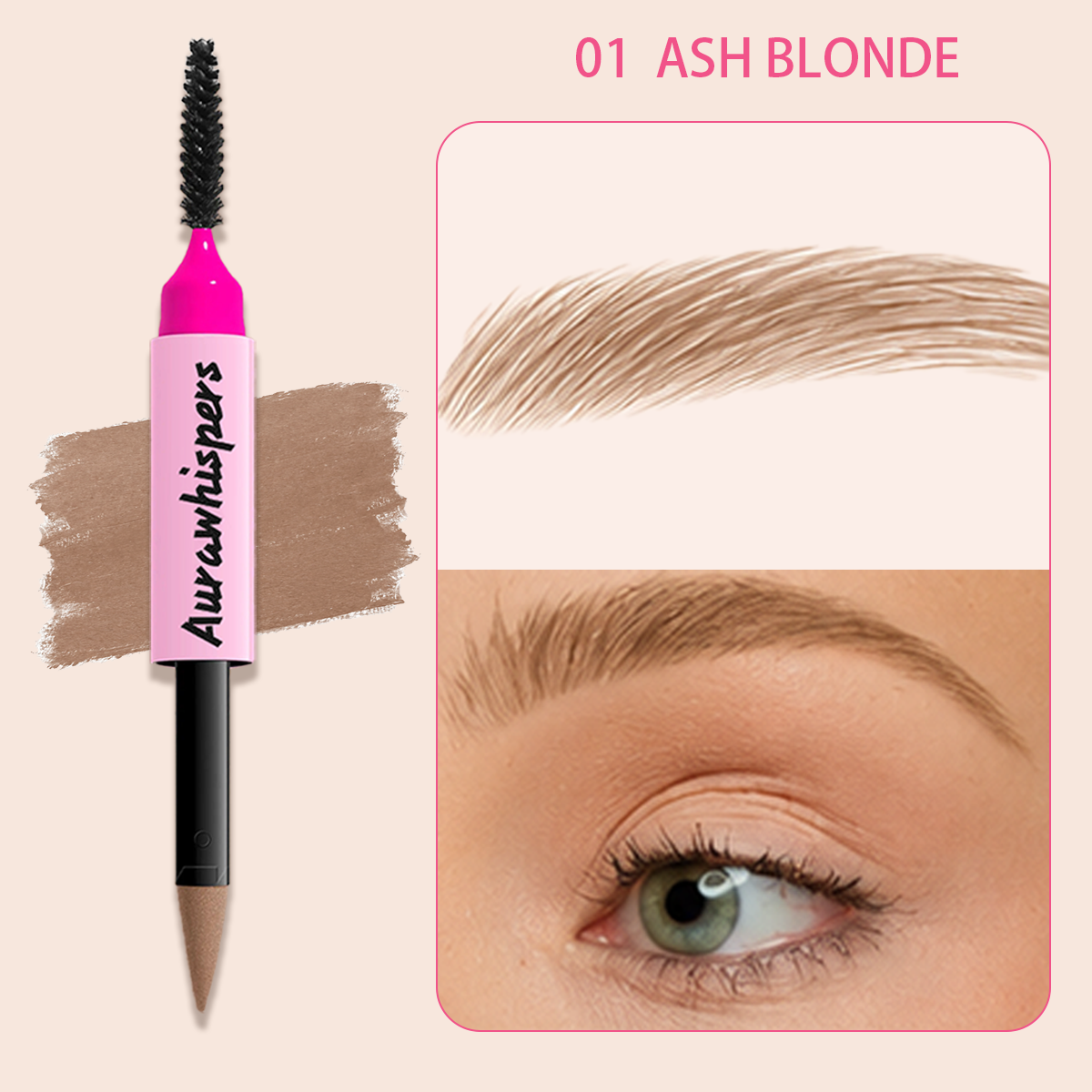 Aurawhispers FluffStay Brow Cream-Powder Pen