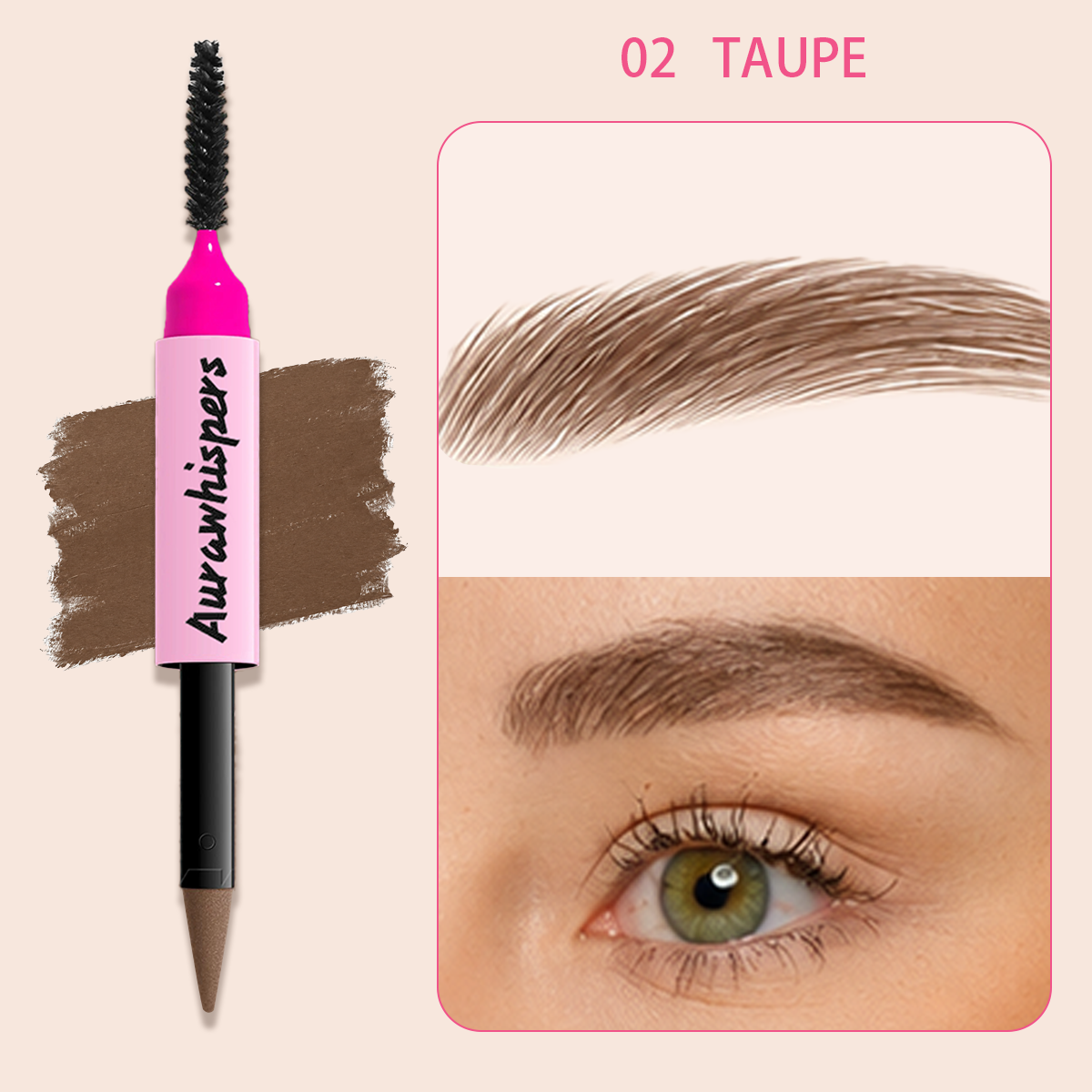 Aurawhispers FluffStay Brow Cream-Powder Pen