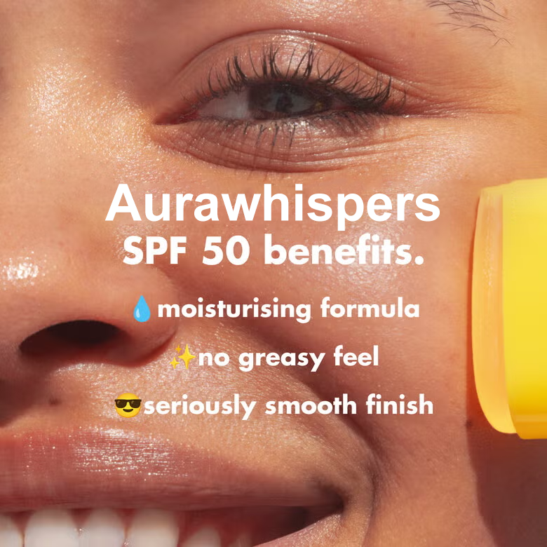 Aurawhispers Clear SPF 50 Sunscreen Stick | Invisible Broad Spectrum UVA/UVB Protection
