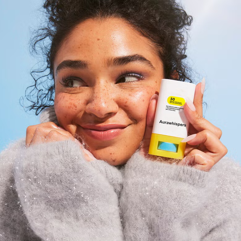 Aurawhispers Clear SPF 50 Sunscreen Stick | Invisible Broad Spectrum UVA/UVB Protection