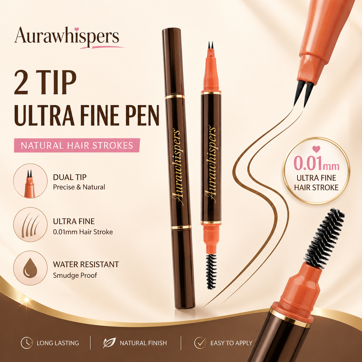 Last Day Buy 1 Get 1 Free✨Aurawhispers 2-Tip UltraFine Pen - Eyebrows