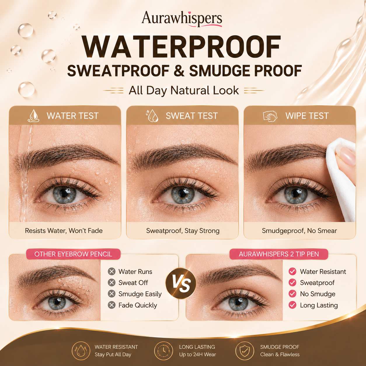 Last Day Buy 1 Get 1 Free✨Aurawhispers 2-Tip UltraFine Pen - Eyebrows