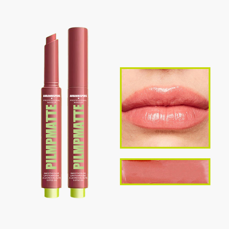 Last Day Buy 1 Get 1 Free PILMPMATTE Lipstick - Smooth Color Lipstick with Cushion-Soft Formula - Moisturizing, Lightweight, Creamy Pigments, Aurawhispers