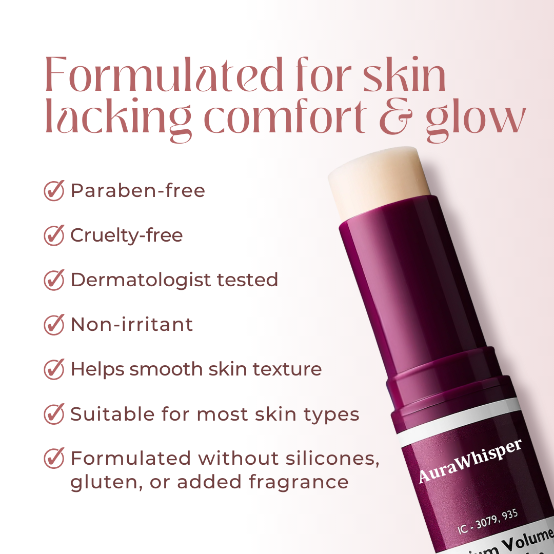 AuraWhispers Calcium Infused Multi Balm Stick - Collagen Infused Hydrating Anti-Aging Moisturizer