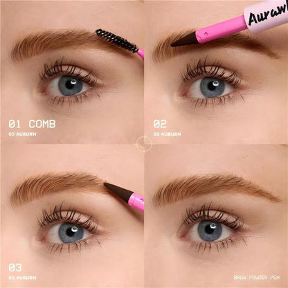 [NEW & EXCLUSIVE] FluffLift Brow Powder Pen, 24H Wear, Cream To Powder Eyebrow, Transfer-Resistant Formula, Aurawhispers