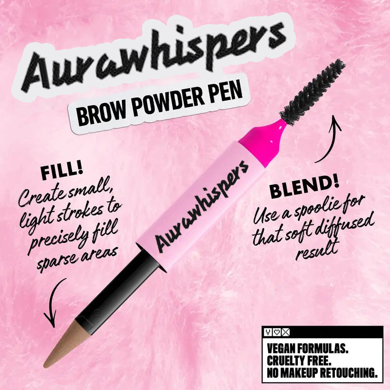 [NEW & EXCLUSIVE] FluffLift Brow Powder Pen, 24H Wear, Cream To Powder Eyebrow, Transfer-Resistant Formula, Aurawhispers