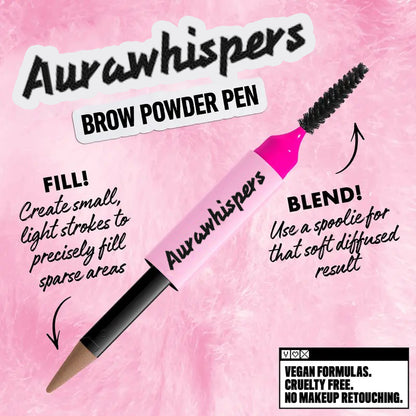 [NEW & EXCLUSIVE] FluffLift Brow Powder Pen, 24H Wear, Cream To Powder Eyebrow, Transfer-Resistant Formula, Aurawhispers