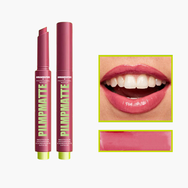 Last Day Buy 1 Get 1 Free PILMPMATTE Lipstick - Smooth Color Lipstick with Cushion-Soft Formula - Moisturizing, Lightweight, Creamy Pigments, Aurawhispers