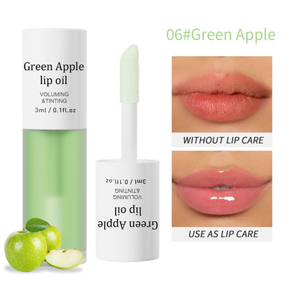Last Day Buy 1 Get 1 Free Aurawhispers Apple Lip Oil Lip Stain｜Transfer-Proof Hydrating Plump Glossy Lip Tint, 7 Colors
