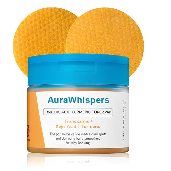 AuraWhispers Official Kojic Acid Turmeric TX Toner Pad (70 pads)