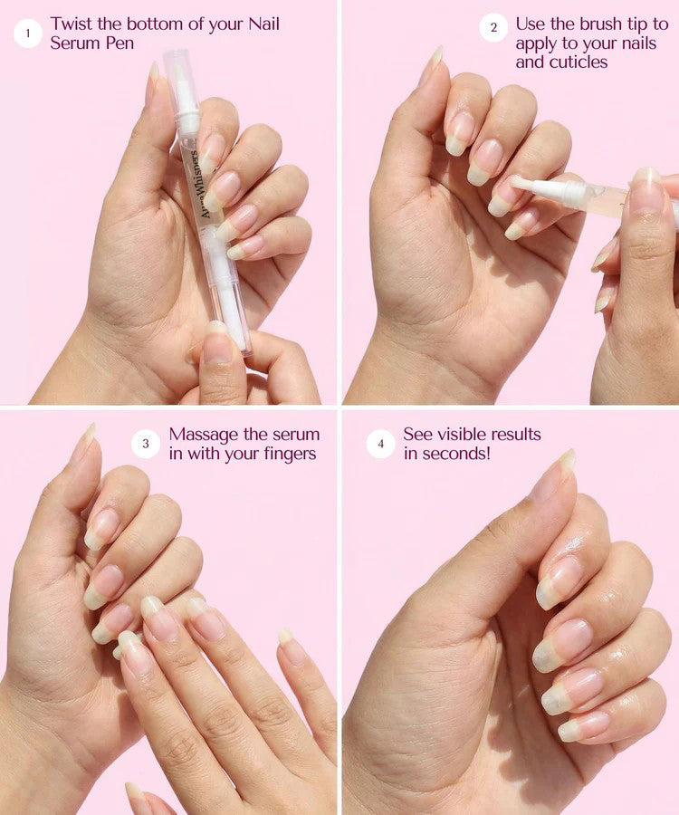 AuraWhispers 100% Organic Nail Growth Oil, Enriched with Vitamins & Fatty Acids to Nourish, Strengthen and Brighten Nails