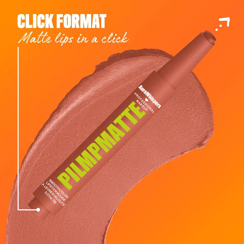 Last Day Buy 1 Get 1 Free PILMPMATTE Lipstick - Smooth Color Lipstick with Cushion-Soft Formula - Moisturizing, Lightweight, Creamy Pigments, Aurawhispers