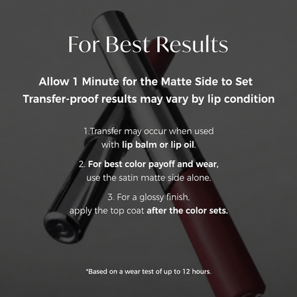 Aurawhispers Dual-Tone Dual-Ended Liquid Lipstick, Matte & Gloss Two-Tip Lip Color