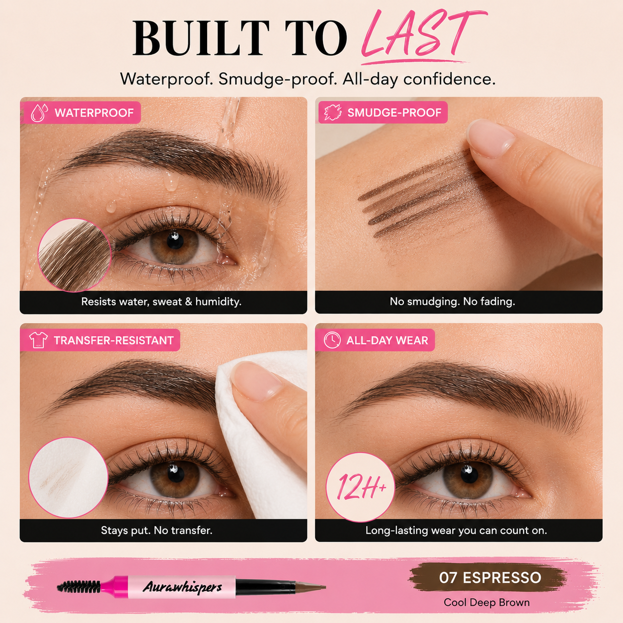 Aurawhispers FluffStay Brow Cream-Powder Pen