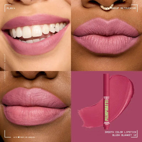 Last Day Buy 1 Get 1 Free PILMPMATTE Lipstick - Smooth Color Lipstick with Cushion-Soft Formula - Moisturizing, Lightweight, Creamy Pigments, Aurawhispers