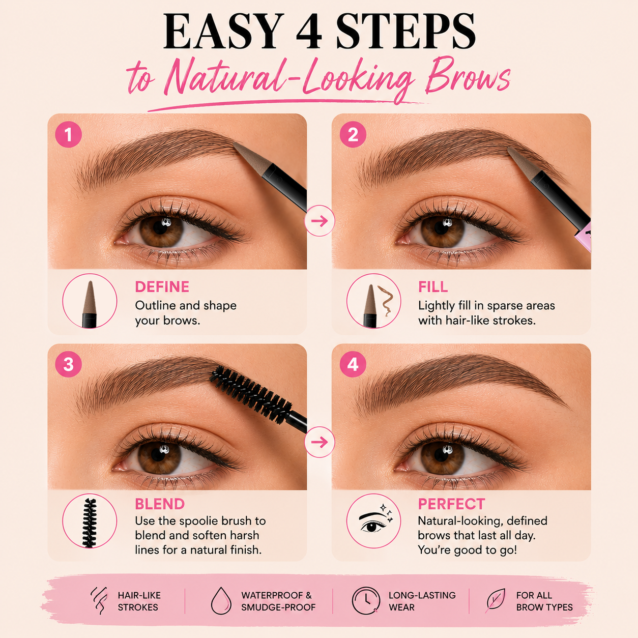 Aurawhispers FluffStay Brow Cream-Powder Pen