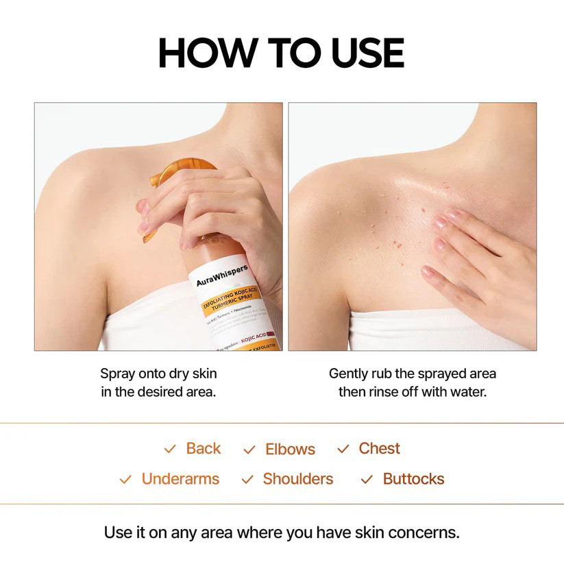 AuraWhispers Keratin Care Kojic Acid Turmeric Spray